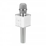 Wholesale Karaoke Microphone Portable Handheld Bluetooth Speaker KTV (Silver)